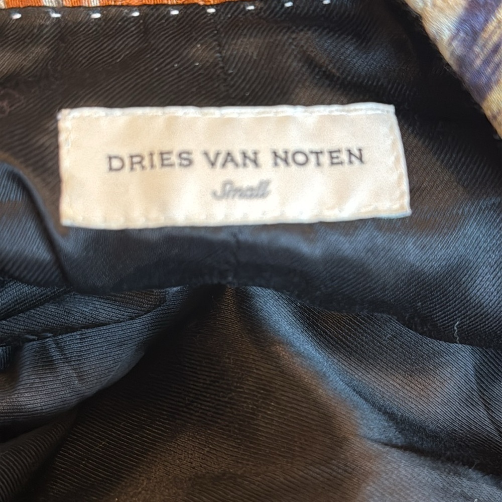 Dries Van Noten Rodel Jaquard Coat in Desb Sz Small Minimalist Open Front - Picture 7 of 11